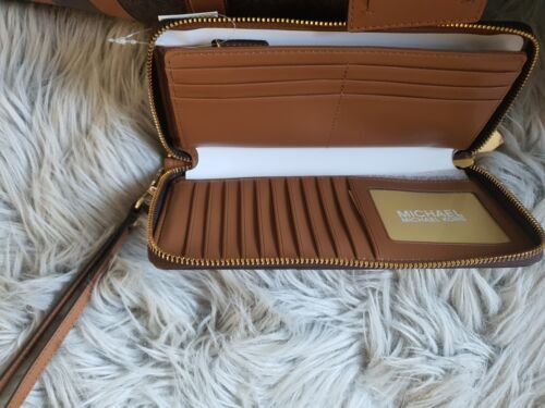 Michael Kors Bedford Logo Stripe Bag SET Wallet and EVA LG Tote - Picture 4 of 6