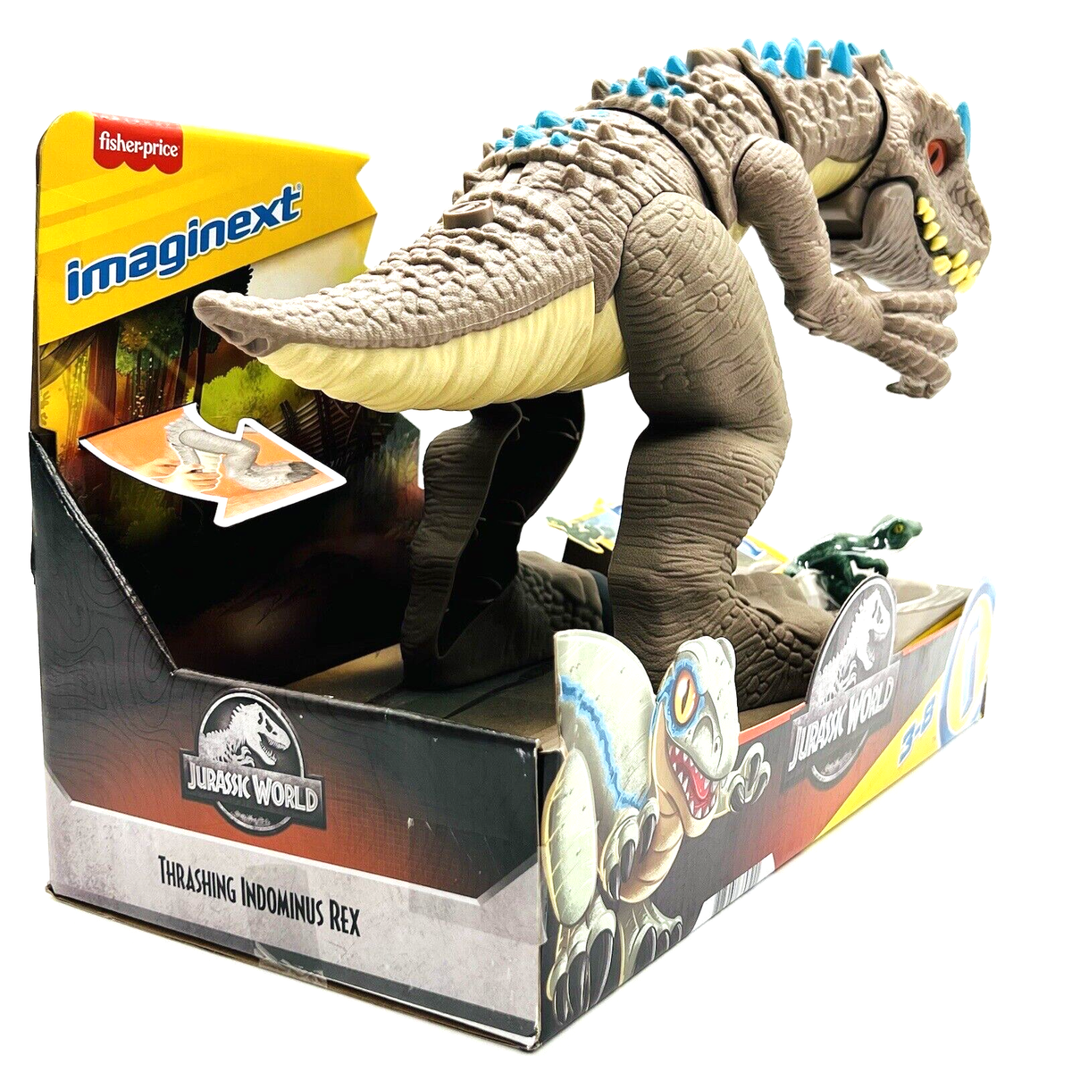 Jurassic World Imaginext Thrashing Indominus Rex Dinosaur Toy Set New With  Box