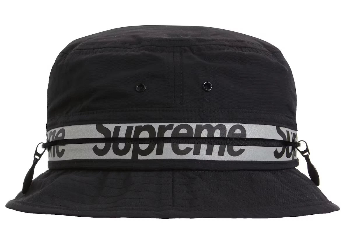 SUPREME 2021 SS REFLECTIVE ZIP CRUSHER HAT BLACK M/L OG ALL BRAND NEW IN HAND