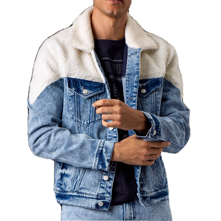 Men trucker jean jacket sherpa M-XL Vtg 80s Style Not Lined streetwear NEW
Opens in a new window or