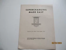 MCCULLOCH SUPERCHARGER SUPERCHARGING MADE EASY MOTOR TREND OCT 53 REPRINT SALES