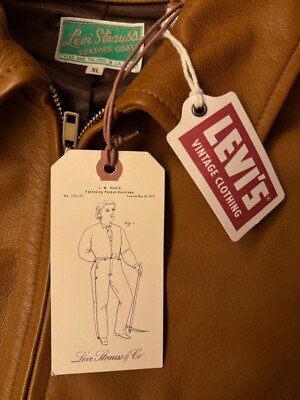 Levi's Vintage Clothing LVC 1940'S Leather Coat CARAMEL BROWN XL