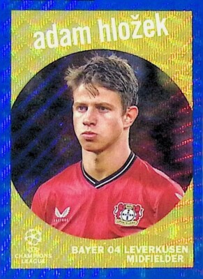 Topps Chrome UEFA UCC 2022/23 Bayer Leverkusen Adam Hlozek Blue Wave /75