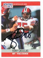 Tony Casillas autographed Football Card (Atlanta Falcons) 1990 Pro Set #31