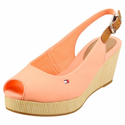Tommy Hilfiger Iconic Elba Sling Back Womens Coral Wedge Sandals - 6 US | eBay