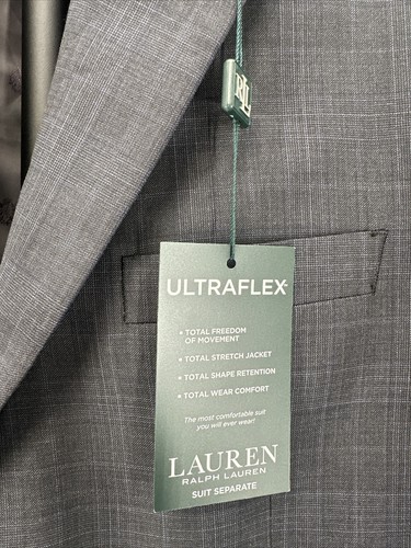 Lauren Ralph Lauren Men Lancaster Classic Fit Ultra Flex Suit Coat Grey/Blue-44S - Bild 2 von 6
