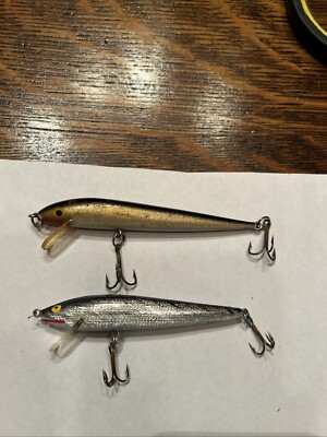2 Rapala FLOATING MINNOWS, Fishing Lures NEWNo Box 4  Long Each One Marked Japan