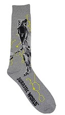 New Jurassic World Mens Pair Of Novelty Crew Socks T-Rex Size 10-13