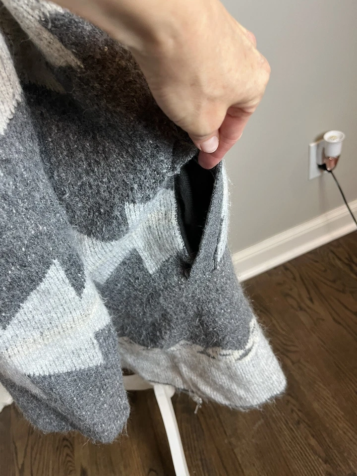 Joseph A. Long Sweater Cardigan button/open Front Pockets Gray Plus Sz 3X - Image 4 of 4