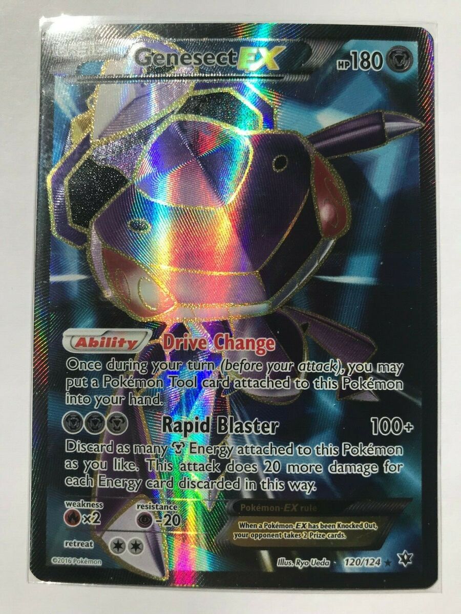 Genesect EX FULL ART ULTRA RARE 120/124 Pokemon XY Fates Collide NM HOLO  Real