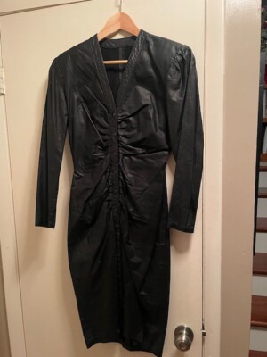 michael hoban north beach leather dress Red leather dress with zip Michael Hoban for North Beach Leather Circa  1980's For Sale at 1stDibs