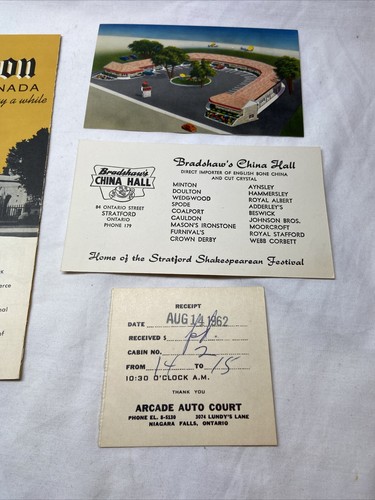 10 1962 Travel Guides Paper Place Mats Wax Museum Niagara Falls London Canada - Picture 6 of 20