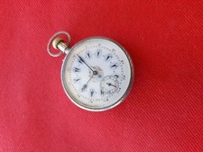 Rare Open Back Ottoman Mens Silver Pocket Watch 468