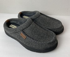 Dearfoams Memory Foam Unisex Slippers Grey L 11-12 