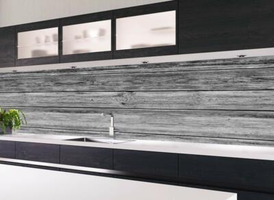 Küchennischen Deko Küchenrückwand Spritzschutz Wandschutz HOLZ Planken