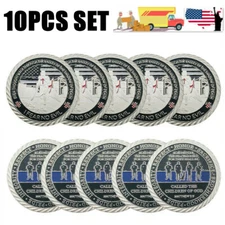10X Police Officer Coin Police Blue Lives Matter Law Enforcement Challenge Coins
