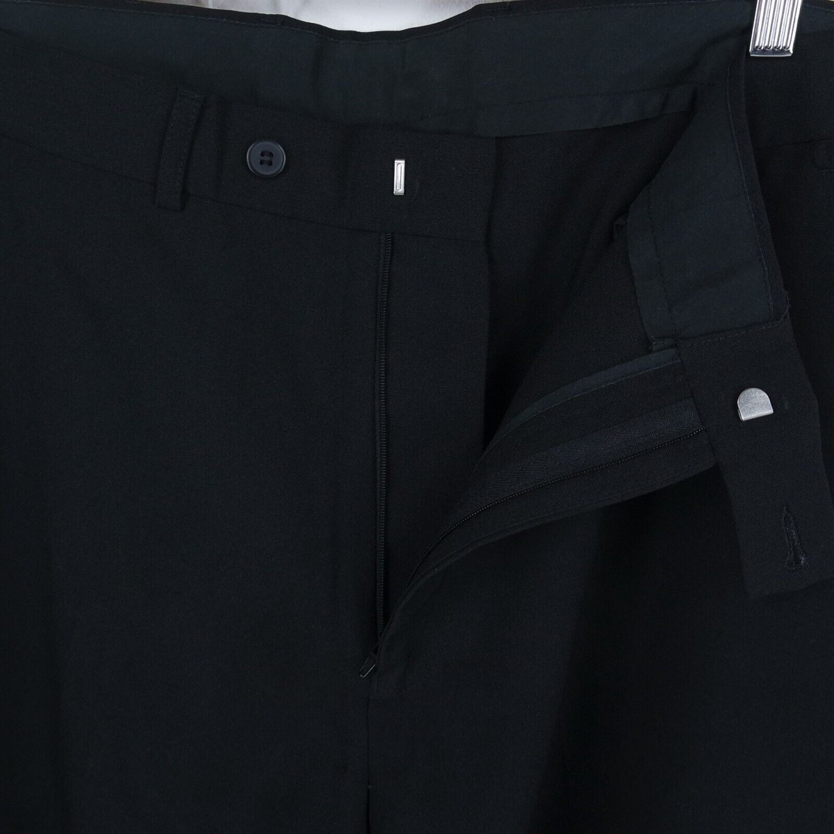 Mens Trousers 36 Waist 29 Leg GEORGE Dress Suit Office Black Pants Slacks |  eBay
