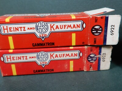 Amperex Heintz Kaufman Logo Gold Pin 6922 Vacuum Tubes (4) *1X