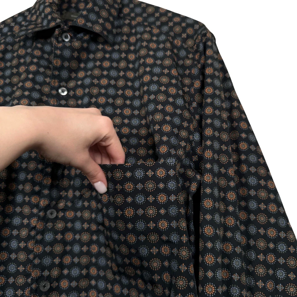 GUC Ermenegildo Zegna Men's Sz Small Multicolor Floral Shirt Made in ITALY - Image 3 of 4