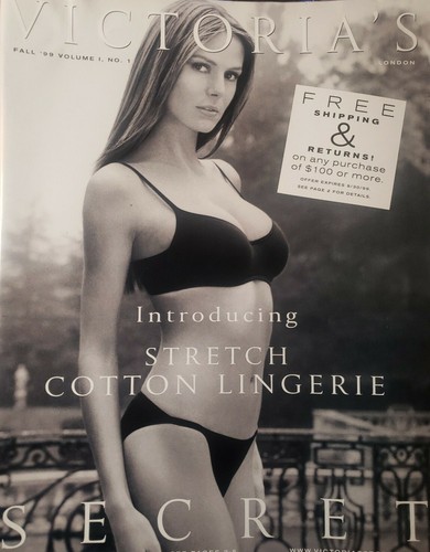 Victoria's Secret London otoño de 1999 1 no 1 catálogo Heidi Klum Lencería Sexy | eBay