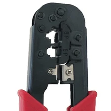 RJ45 RJ11 Ratchet Crimper, Stripper, Cutter Tool Tuff Jacks Quality! USA Seller!