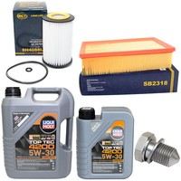 MotoröL Filter Set 5W-30 6 Liter + ÖLablassschraube FüR Skoda Octavia VW Passat