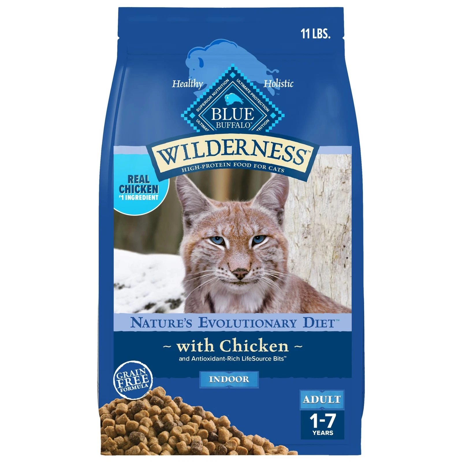 Blue Buffalo Wilderness High Protein Dry Cat Food Chicken Recipe 11 lb