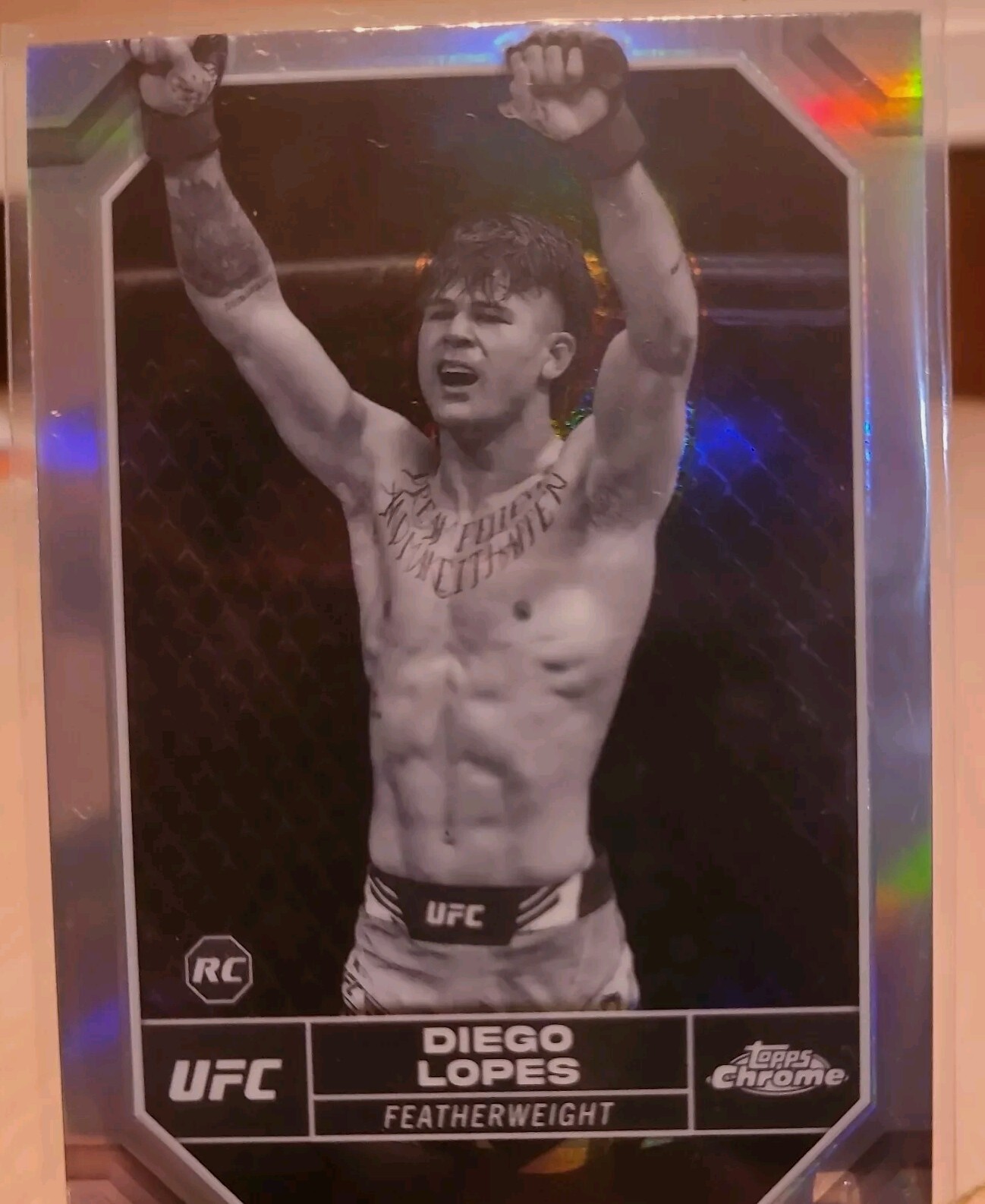 Diego Lopes (RC) 2024 Topps Chrome UFC - Negative Refractor #26