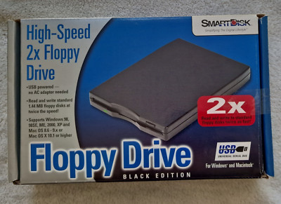 SmartDisk USB 2.0 Externes Diskettenlaufwerk - x2 Speed - Windows \ Mac