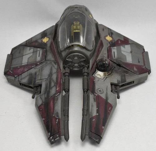 Star Wars ROTS Obi-Wan Kenobi's Jedi Starfighter Vehicle Hasbro 2005 Damaged - Picture 1 of 6