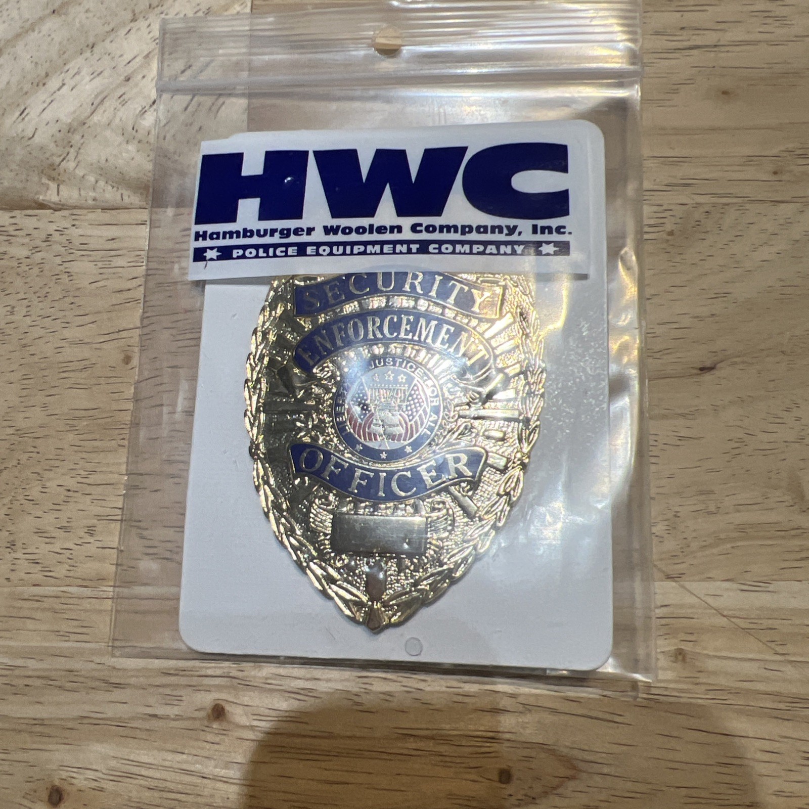 HWC Security Enforcement Officer Uniform Pin- Gold Finish. Nip