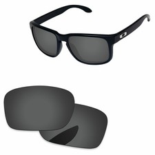 Lenslog Black Polarized Replacement Lenses For-Oakley Holbrook OO9102 Sunglass