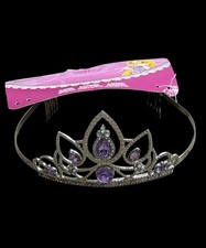 Disney Princess Rapunzel Tiara Crown Costume Headband for Kids Silver Bling