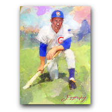 Ron Santo #10 Art Card Limited 35/50 Edward Vela Signed (Chicago Cubs)