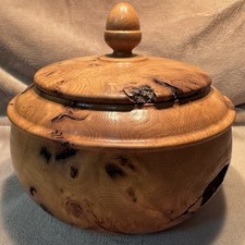 Vintage Hand Made Wood Live Edge Art Bowl Boho Rustic Decor Cottage Organic