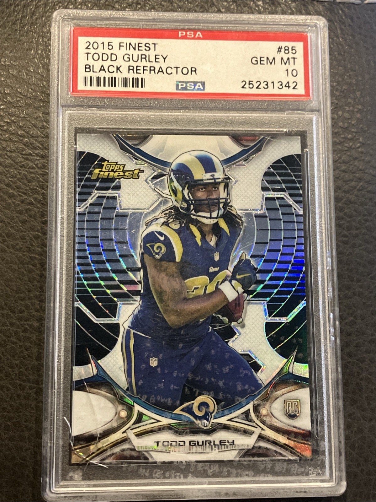 Todd Gurley Finest #85 Black Refractor