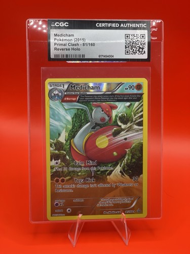 Pokemon TCG Medicham 81/160 Primal Clash Reverse Holo CGC 2015