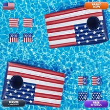 Hiboom Pool Cornhole Inflatable Bean Bag Toss Game Toy 2 Sets For Family