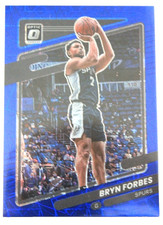 2021-22 Panini Donruss Optic Blue Velocity Prizm #21 Bryn Forbes Spurs