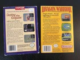 Lot of 2 NES RPG box games with manuals. Destiny of an Emperor & Dragon Warrior