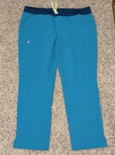 Figs Kade Scrub Pants Sz XL W23SW2022 PO 3687 Teal Blue