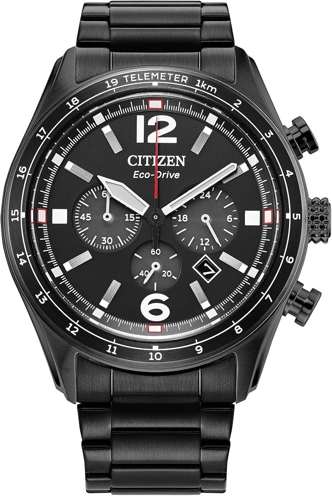 Citizen Men's Eco-Drive Sport Casual Watch w/ Chronograph Black