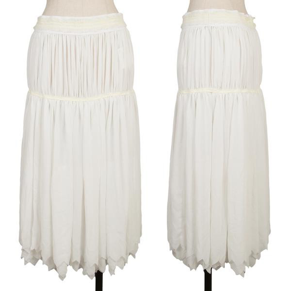 COMME des GARCONS Lace Waist Poly Chiffon Skirt Size M(K COMME des GARCONS Lace Waist Poly Chiffon Skirt Size M(K