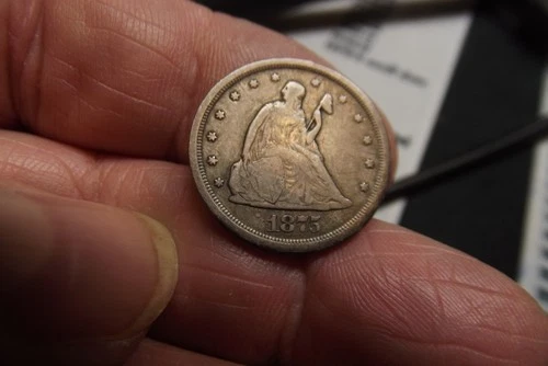 1875-S Seated Liberty 20 Cent Silver Scarcer Type VF Solid