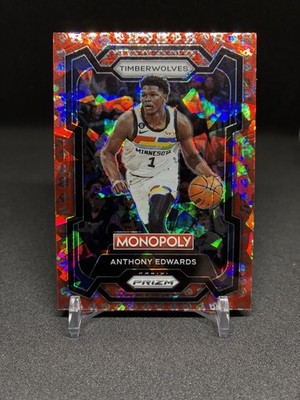 2023-24 Panini Prizm Monopoly Anthony Edwards Red Parking Free #52