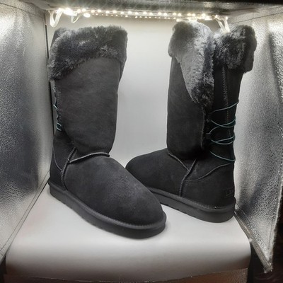 Lamo Celeste Boots Women's 9M Black Suede