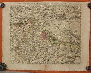 VIENNA WIEN AUSTRIA 1748 HOMANN HEIRS UNUSUAL ANTIQUE COPPER ENGRAVED CITY MAP