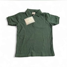 Kids Size 6 Green Short Sleeve Polo New With Tags School Uniform Classic Brand