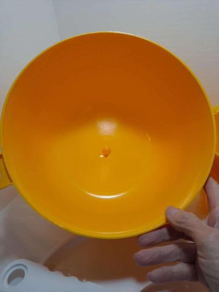 Spinner de ensalada vintage Copco Sam Lebowitz #604 años 80 amarillo PROBADO Foto 4 de 4