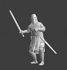 Northern Crusades Miniatures Medieval Crusader Foot Knight Great Helm & Sword 3D